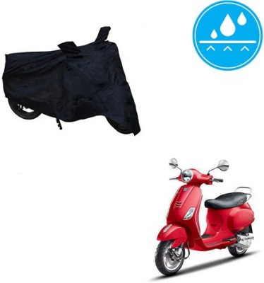 Atulit enterprises Two Wheeler Cover for Piaggio(Vespa VXL, Black)