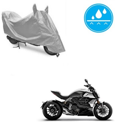 SRENTERPRISES Two Wheeler Cover for Ducati(Diavel, Silver)