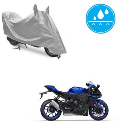 SRENTERPRISES Two Wheeler Cover for Yamaha(YZF R1, Silver)