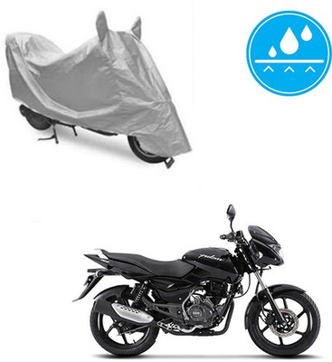 Gavya Two Wheeler Cover for Bajaj(Pulsar 150, Silver)