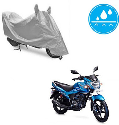 SRENTERPRISES Two Wheeler Cover for TVS(Victor New, Silver)