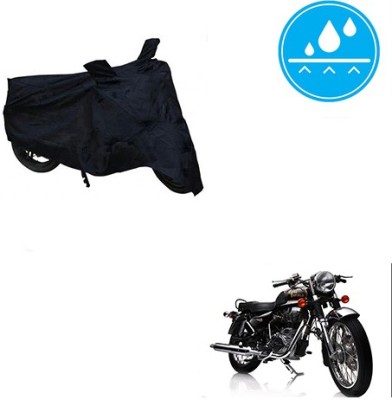 Atulit enterprises Two Wheeler Cover for Royal Enfield(Electra Delux, Black)