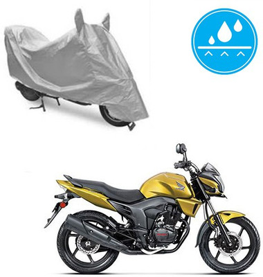 SRENTERPRISES Two Wheeler Cover for Honda(CB Trigger, Silver)
