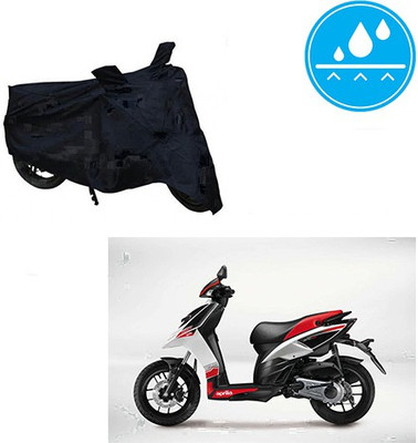 Amozkart Two Wheeler Cover for Aprilia(SR 125, Black)