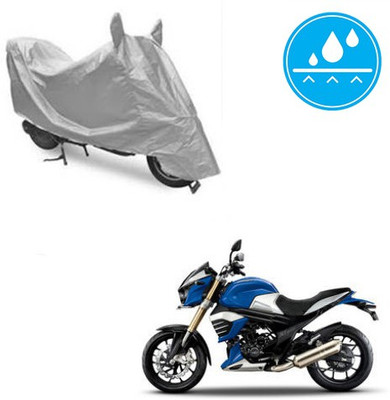SRENTERPRISES Two Wheeler Cover for Mahindra(MOJO XT 300, Silver)