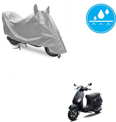 Atulit enterprises Two Wheeler Cover for Piaggio(Vespa LX, Silver)