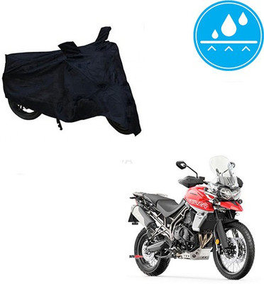 Mdstar Waterproof Two Wheeler Cover for Triumph(Tiger 800 XCA, Black)