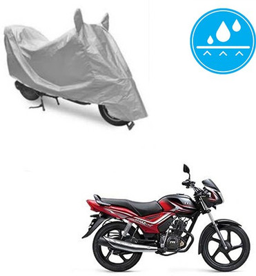 SRENTERPRISES Two Wheeler Cover for TVS(Star City, Silver)