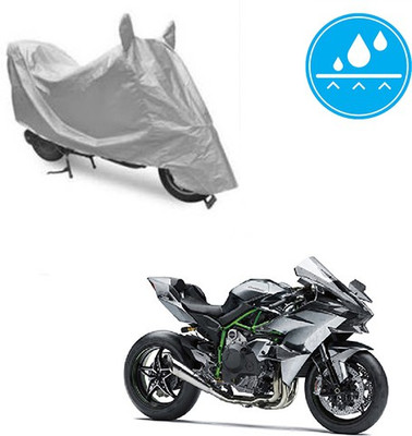 SRENTERPRISES Two Wheeler Cover for Kawasaki(Ninja, Silver)