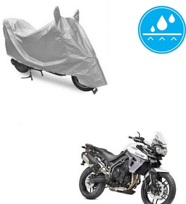 Atulit enterprises Two Wheeler Cover for Triumph(Tiger 800 XR, Silver)