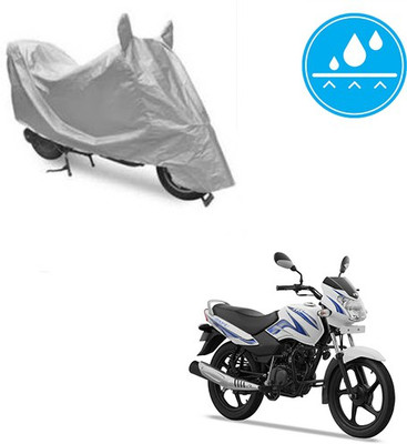 SRENTERPRISES Two Wheeler Cover for TVS(Star Sport, Silver)