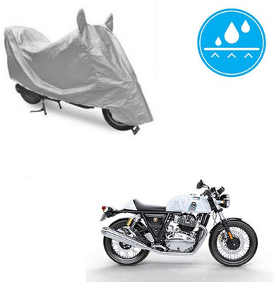 Atulit enterprises Two Wheeler Cover for Royal Enfield(Continental GT, Silver)