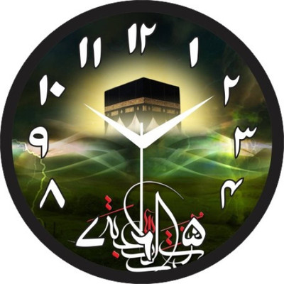 RUDRAAKSH Analog 28 cm X 28 cm Wall Clock(Multicolor, With Glass, Standard)