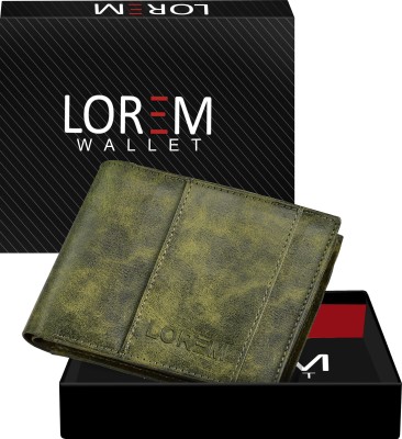 LOREM Men Casual, Evening/Party, Formal Green Artificial Leather Wallet(5 Card Slots)