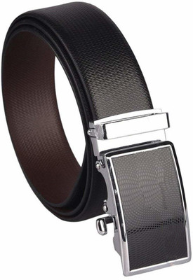BlacKing Men Casual, Formal Black Genuine Leather Reversible Belt