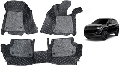 RKPSP Leatherite 7D Mat For  Jeep Compass(Black)