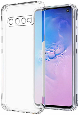 Phone Care Back Cover for Samsung Galaxy S10(Transparent, White, Grip Case, Pack of: 1)