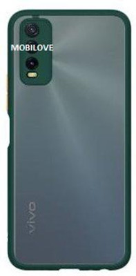 MOBILOVE Back Cover for Vivo Y20 / Vivo Y20i | Smoke Translucent Shock Proof Smooth Rubberized Matte Hard Back Case(Green, Camera Bump Protector, Pack of: 1)