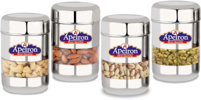Apeiron Steel Tea Coffee & Sugar Container  - 3000 ml(Pack of 4, Silver)