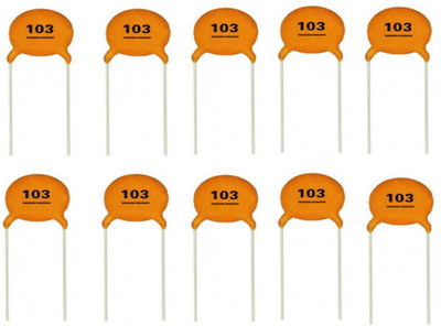 Technical hut 10 Pieces 0.01uF - (103) Ceramic Capacitor Electronic Components Electronic Hobby Kit
