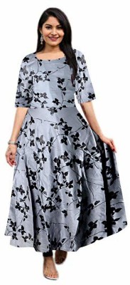 Shree Disha Anarkali Gown(Grey)