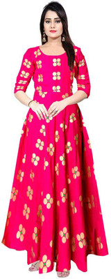 Disha Gallery LIVE Anarkali Gown(Multicolor)