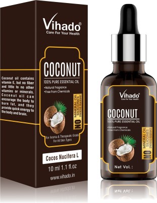 Vihado Extra Virgin Natural Coconut Oil - 10 ml (Pack of 1) Hair Oil(10 ml)