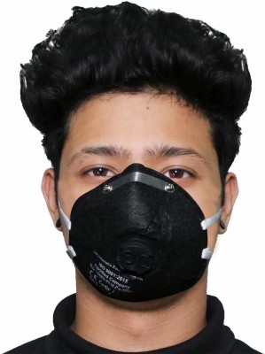 Oriley 6 Layer Face Mask with Filter Valve Nose Mouth Respirator for Men & Wome OR6LM02(Free Size, Pack of 2)