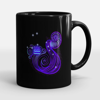 Sublikraft Aquarius Zodiac Signs printed Ceramic Coffee Mug(330 ml)