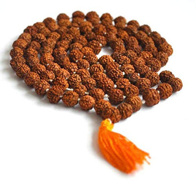 SONIRO 5 MUKHI RUDRAKSHA MALA 108+1 Beads Wood Chain