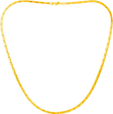 shivay Trendy And Fancy Most Popular Fashionable Golden Chain Unisex(20 Inch) Gold-plated Plated Brass, Alloy Chain