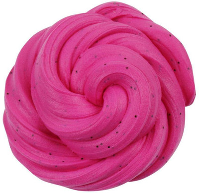 Juliana Fluffy Floam Toy Slime Scented Stress Relief Toy for Kids and Adults (Hot Pink)-100 gm Pink Putty Toy