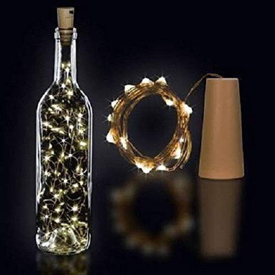 CottonFry 20 LEDs 0.2 m Yellow Flickering Bottle Rice Lights(Pack of 1)