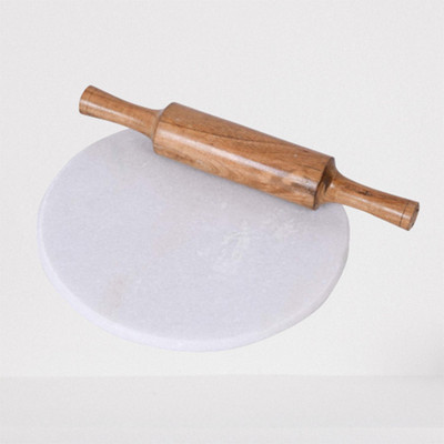arba Rolling Pin & Board(White, Pack of 1)