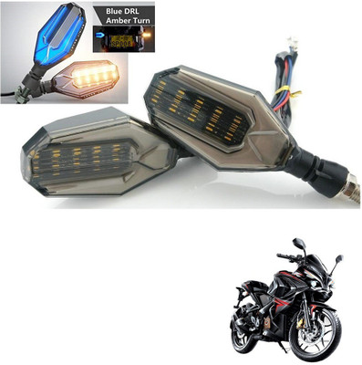 AuTO ADDiCT Front, Rear, Side LED Indicator Light for Bajaj Pulsar 150 DTS-i(Blue, Yellow)