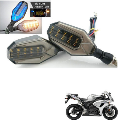 AuTO ADDiCT Front, Rear, Side LED Indicator Light for Honda CBF 125(Blue, Yellow)