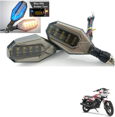 AuTO ADDiCT Front, Rear, Side LED Indicator Light for TVS Xtreme OLD(Blue, Yellow)