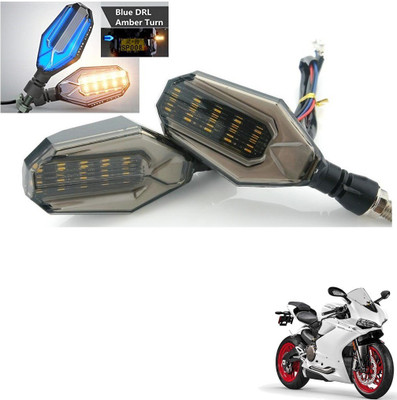 AuTO ADDiCT Front, Rear, Side LED Indicator Light for LML RC 200(Blue, Yellow)