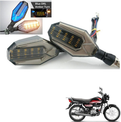 AuTO ADDiCT Front, Rear, Side LED Indicator Light for Hero HF Dawn(Blue, Yellow)