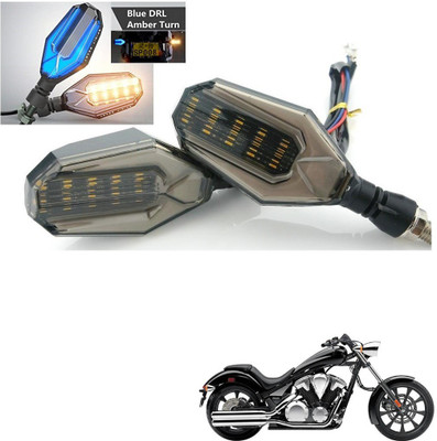 AuTO ADDiCT Front, Rear, Side LED Indicator Light for Honda Victor GX(Blue, Yellow)