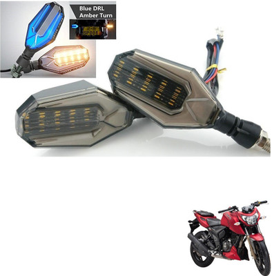 AuTO ADDiCT Front, Rear, Side LED Indicator Light for TVS Apache RTR 160(Blue, Yellow)