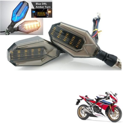 AuTO ADDiCT Front, Rear, Side LED Indicator Light for Honda CBF 150(Blue, Yellow)