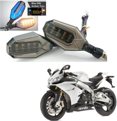 AuTO ADDiCT Front, Rear, Side LED Indicator Light for HM 500 EFI(Blue, Yellow)