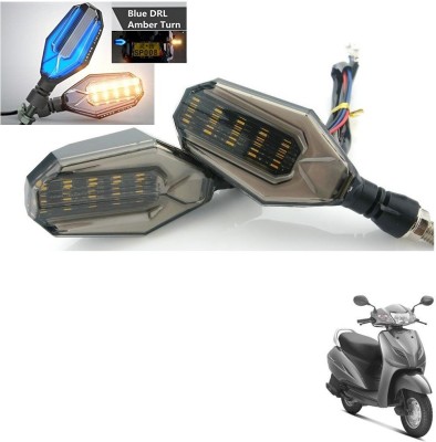 AuTO ADDiCT Front, Rear, Side LED Indicator Light for Honda Activa 3G(Blue, Yellow)