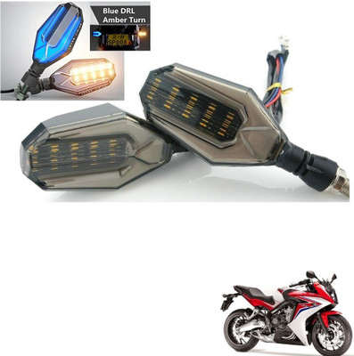 AuTO ADDiCT Front, Rear, Side LED Indicator Light for Honda CBF(Blue, Yellow)