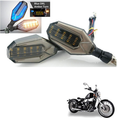 AuTO ADDiCT Front, Rear, Side LED Indicator Light for Renault Classic(Blue, Yellow)
