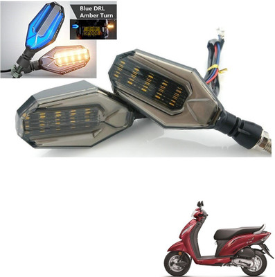 AuTO ADDiCT Front, Rear, Side LED Indicator Light for Honda Activa i(Blue, Yellow)