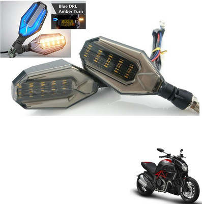 AuTO ADDiCT Front, Rear, Side LED Indicator Light for LML RD 350(Blue, Yellow)
