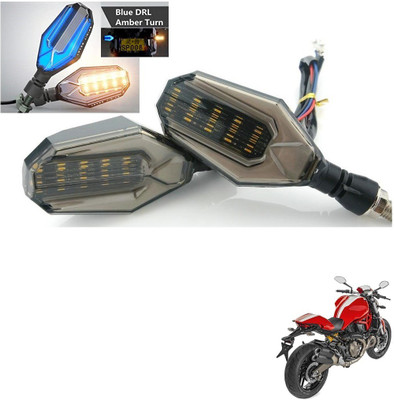 AuTO ADDiCT Front, Rear, Side LED Indicator Light for LML RX-135(Blue, Yellow)