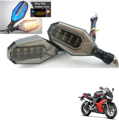 AuTO ADDiCT Front, Rear, Side LED Indicator Light for Hero Hayate(Blue, Yellow)